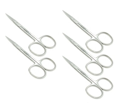 5 Premium Iris Scissors Straight 4.5'' Surgical/Medical/Veterinary Instrument 
