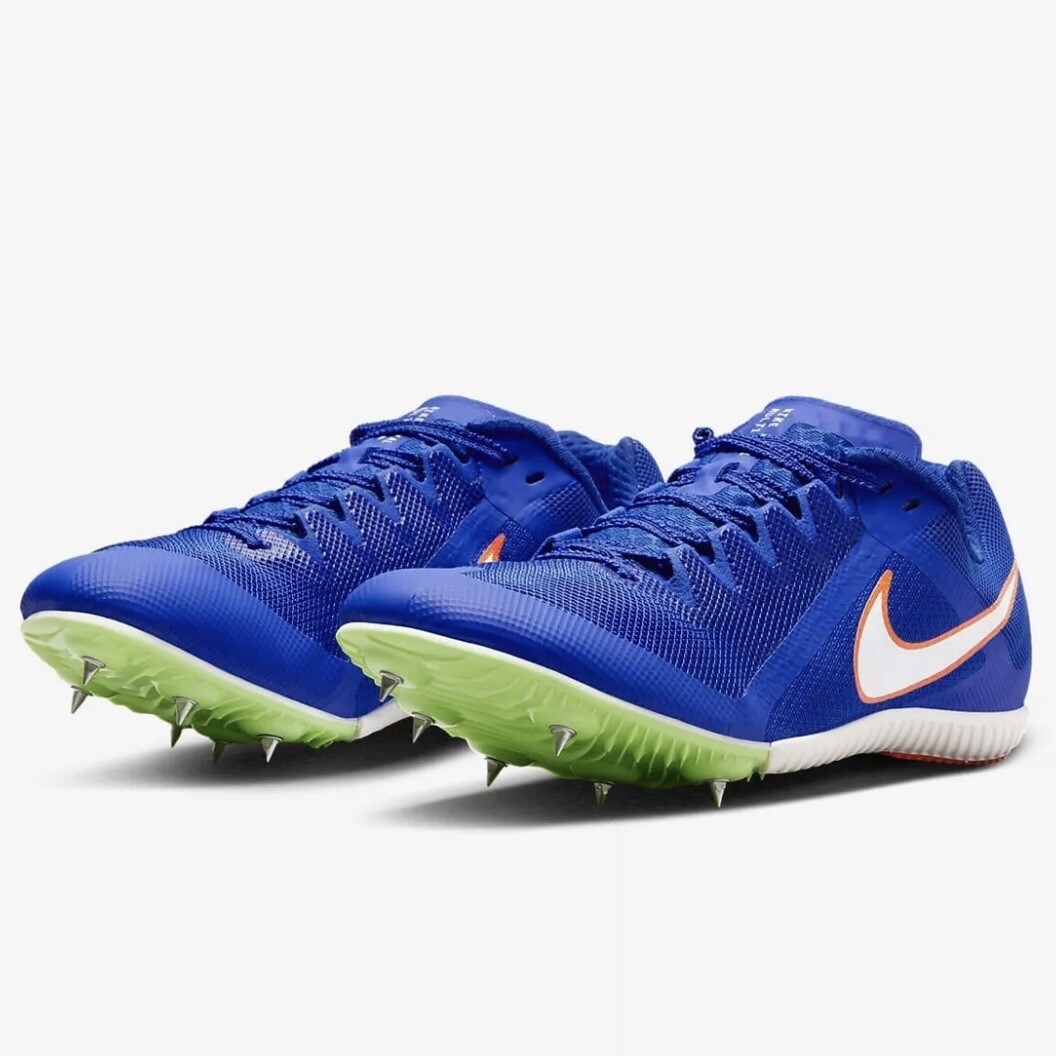 Nike Rival Multi Track & Field Spikes Blue Orange DC8749-401 Mens Size 10.5 Bag