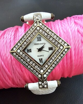 Heidi Daus rhinestone watch Vintage Heidi Daus Watch and Bangle Bracelet With  main image 4