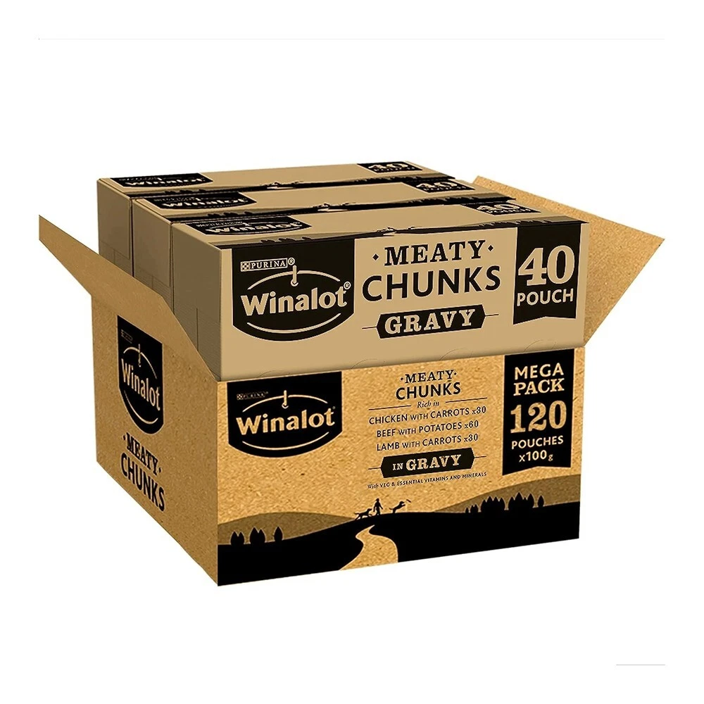 Winalot Adult Dog Food Pouch Mixed in Gravy - 100g x ( 120 Pack )