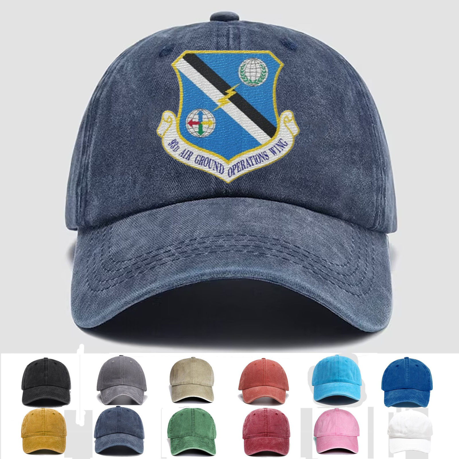 Custom Embroidered Hat 93d Air Ground Operations Wing, Veteran Cap, Trucker Hat