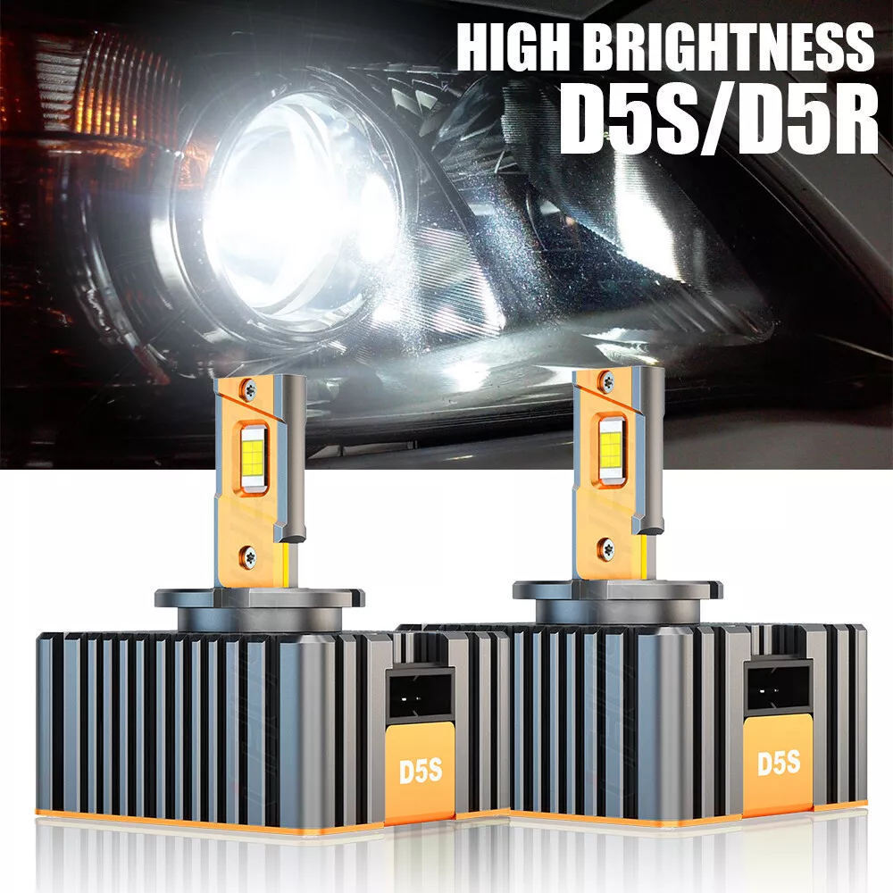 2X D5 D5S D5R LED Headlight Kit Bulb 180W 20000LM 6000K Replace HID Xenon  Bright