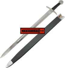 Holy Templar Crusader Full Tang Age of Chivalry Medieval Knightly Sword Peened
