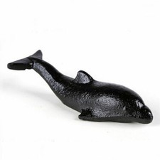 black Iron Dolphin Shape Paperweight Brush Re...