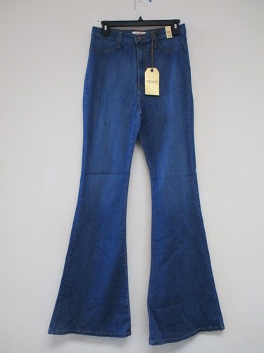 Vibrant MIU High Waist Flare Jeans Womens 15 Blue Stretch Denim 31x32 P1717