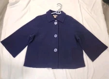 Womens Kenar 100% Wool Short Jacket Black Size Large XL