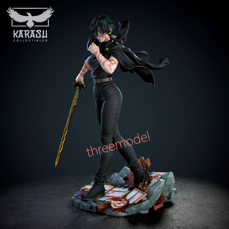 KARASU Studio Jujutsu Kaisen Zenin Maki Resin Model Statue H29cm