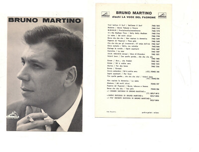 1209 BRUNO MARTINO singer postcard DISCS THE VOICE OF THE MASTER