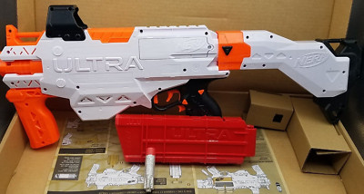 NERF Ultra Focus Motorized Blaster, 10-Dart Clip, 10 AccuStrike One Size, NEW
