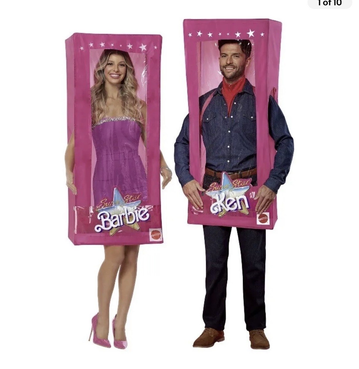 2023 Movie Barbie or Ken Pink Doll Box Adult Halloween Costume