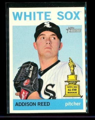 2013 TOPPS HERITAGE ROOKIE Baseball Card #168 ADDISON REED Chicago White Sox - Picture 1 of 2