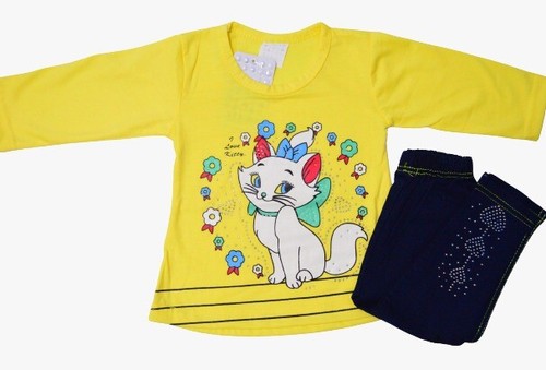 Nuevos juegos de traje de algodón orgánico para niñas - Imagen 10 de 14