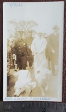 Rare First Lady Grace Coolidge with Dogs & Secret Service Photograph. Dated 1926