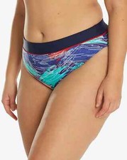 Beach To Beach Bikini Bottoms Paint Splash Plus Size UK 16 - 28 Green