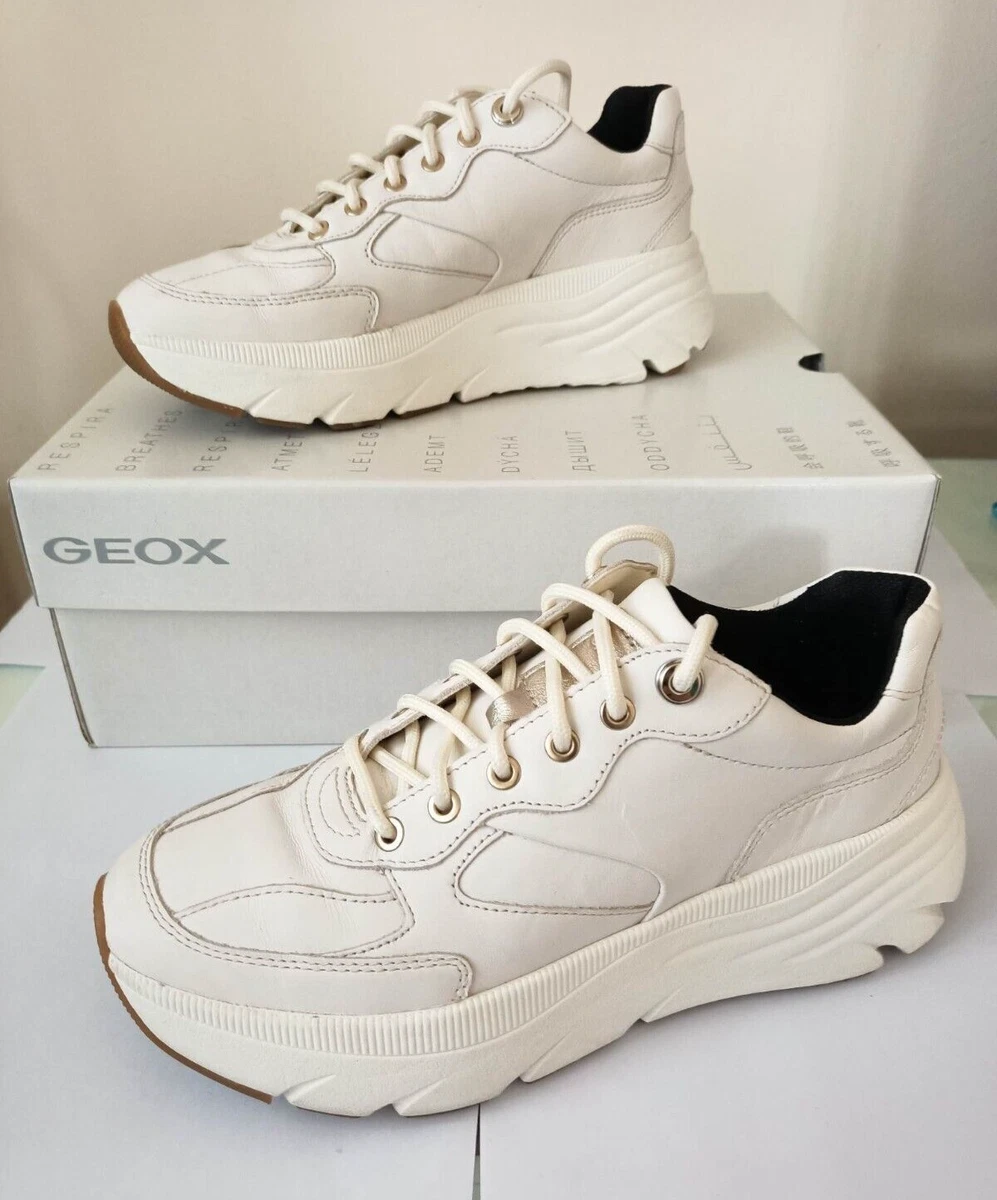 lavabo Correspondiente referir WOW* Womens GEOX Sneakers D DIAMANTA A - NAPPA Off-White Sz EU 37 / US 7 /  UK 4 | eBay