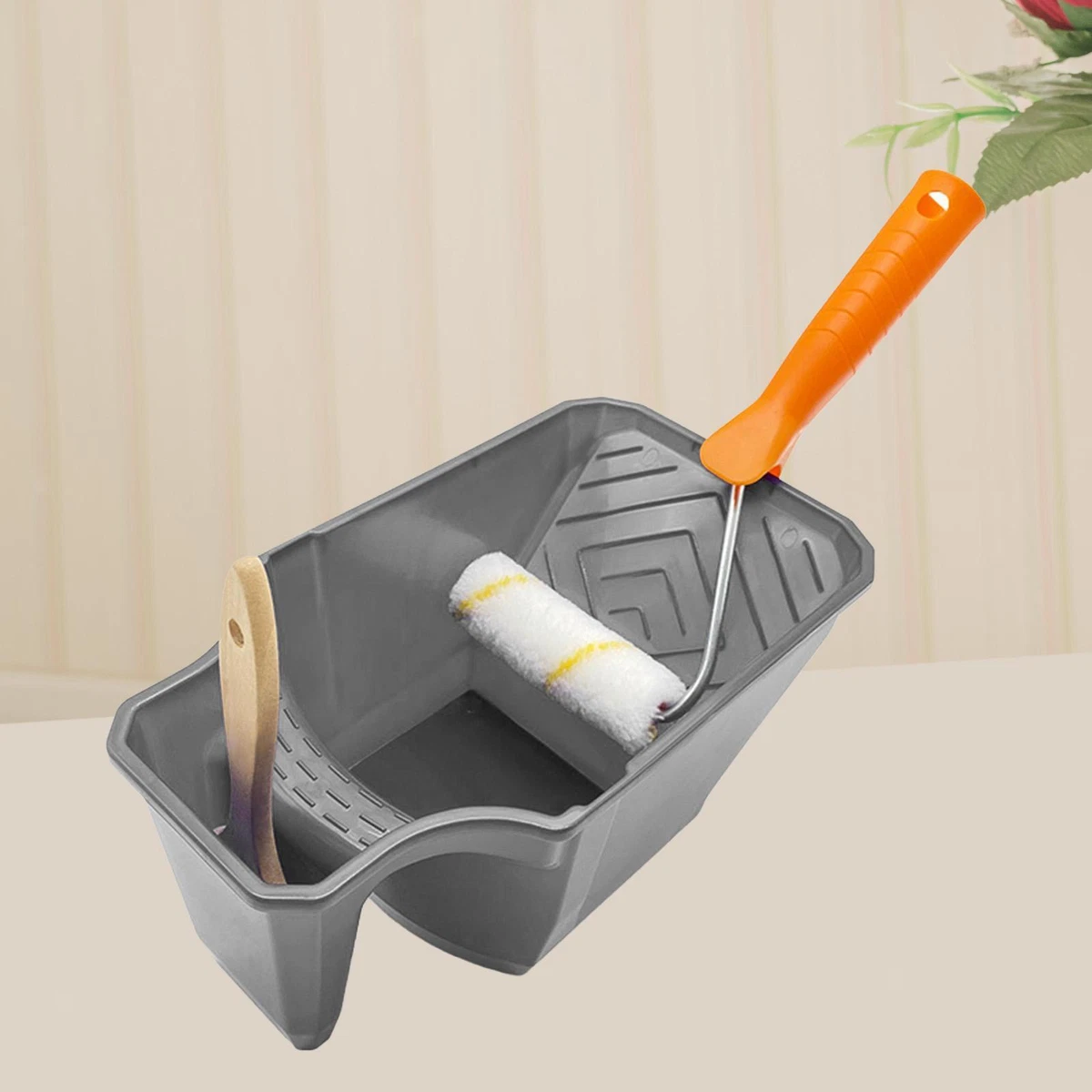 Roller Brush Holder DIY Paint Cup for Wall Painting Paint Workers Black