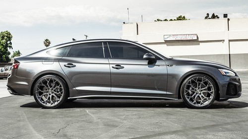 21" STAGGERED STANCE WHEELS SF10 BRUSHED DUAL GUNMETAL FLOW FORMED RIMS - Picture 4 of 4