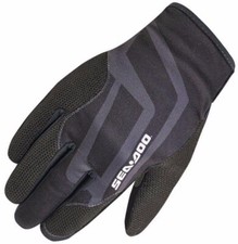 Sea-Doo Attitude Full-Finger Adult Riding Gloves - Black & Gray - CLOSEOUT