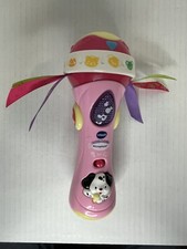 Vtech Microphone Pink Interactive Sing Along Songs Animal Sounds Lights Up Works