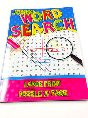 BRANDNEU JUMBO WORTSUCHBUCH A4 GRÖSSE GROSSDRUCK PUZZLE SPASS KREATIVE SPIELE
