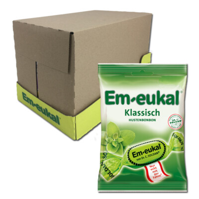 (26,63 /1kg) Em-eukal Klassisch Bonbons 75g, Hustenbonbon 20 Beutel