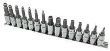 Britool Hallmark 15 Piece 3/8in Drive Hex & Ball Hex Bit Socket Set 3mm - 10mm