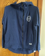 Nike Women's Modern Cape Fleece Hoodie Zipper Navy Blue Size Large NWT