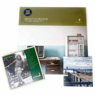 SAINT ETIENNE The Night BLACK Vinyl nur 300 + Bonus CD + SIGNIERTE Weihnachtskarte