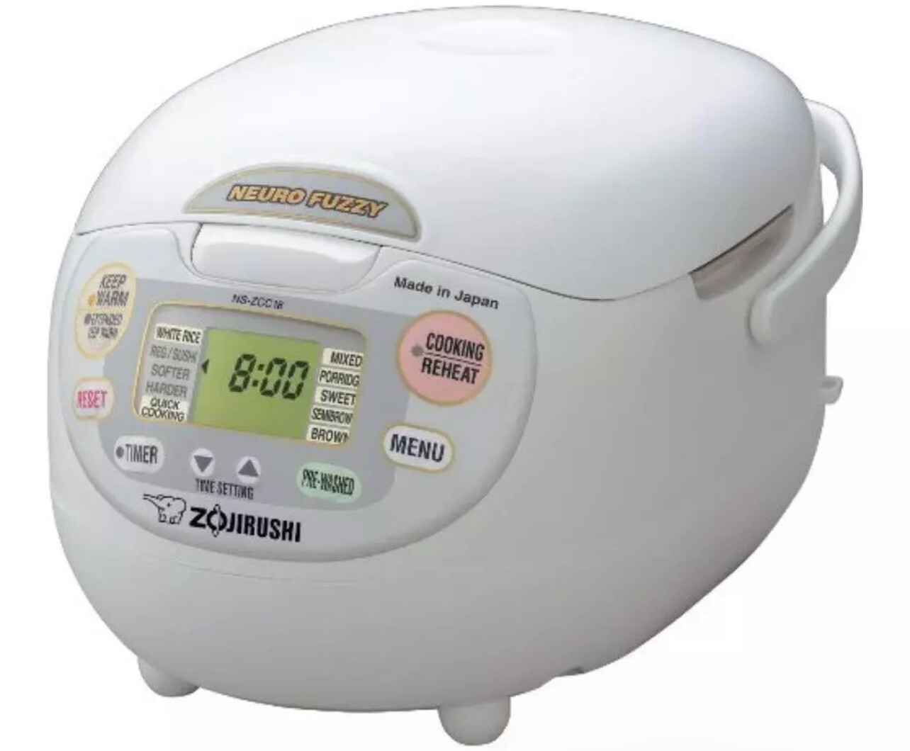Zojirushi NS-ZCC18 Neuro Fuzzy Rice Cooker & Warmer - 10 Cup - NEW, OPEN BOX!!