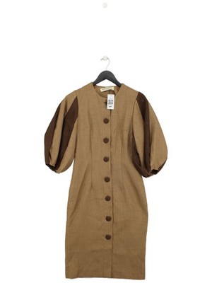 Tata-Naka Bodycon Midi Dress UK8 in Brown