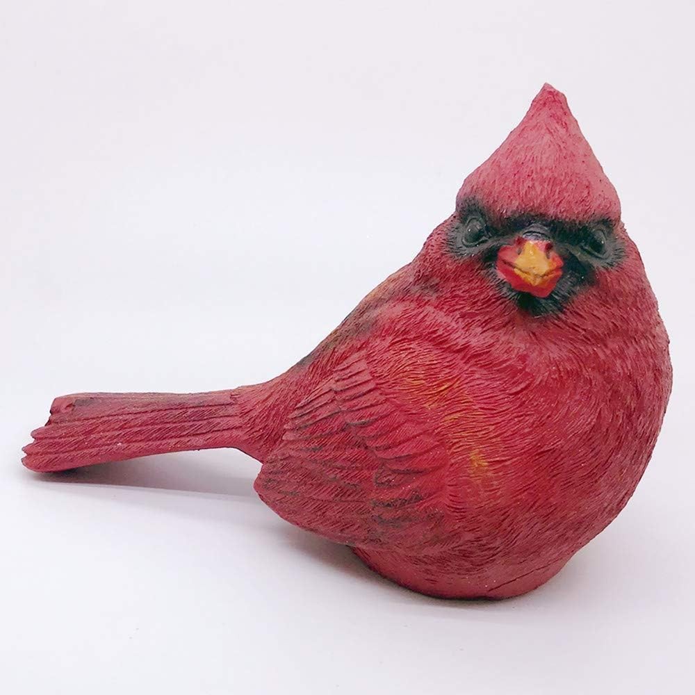 Cardinal Bird Figurine Red Cardinal Decorative Home & Garden Statue Gift Decor