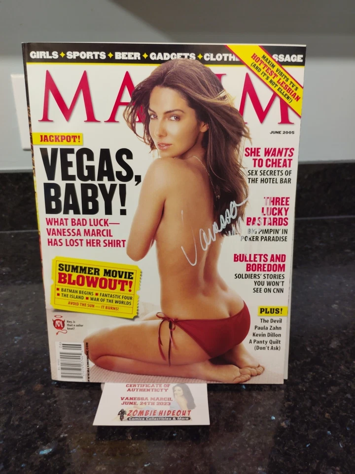 Vanessa Marcil Signed Maxim June 05 Magazine General Hospital, Vegas & 90210 COA - Image 2 of 4