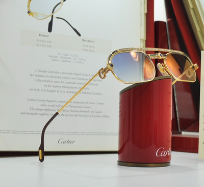Cartier Must Aneé Folles sunglasses precious in golden diamonds
