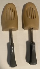 Vintage Pair Plastic Metal Shoe Form Keepers Adjustable Stretchers Unbranded