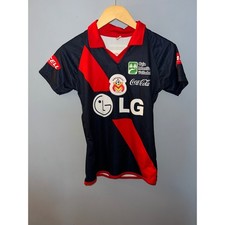 Vintage Monarcas Morelia Soccer Jersey Navy Red LG Coca-Cola Liga MX Mexico
