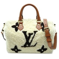 Louis Vuitton Speedy Bandouliere Handbag Giant Monogram Boa White