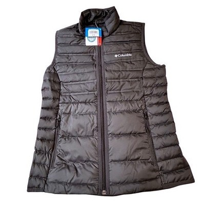 NWT Columbia Down Vest Womens S Black Lightweight Puffer Outdoor Core