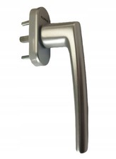 Silver Aluminium Window Door Handle 20mm Spindle 43mm Screw Fix