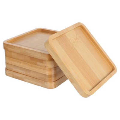 6 Pcs Mosaic Coaster Embryo Bamboo Coffee Table Coasters Blank Base Cup Tea
