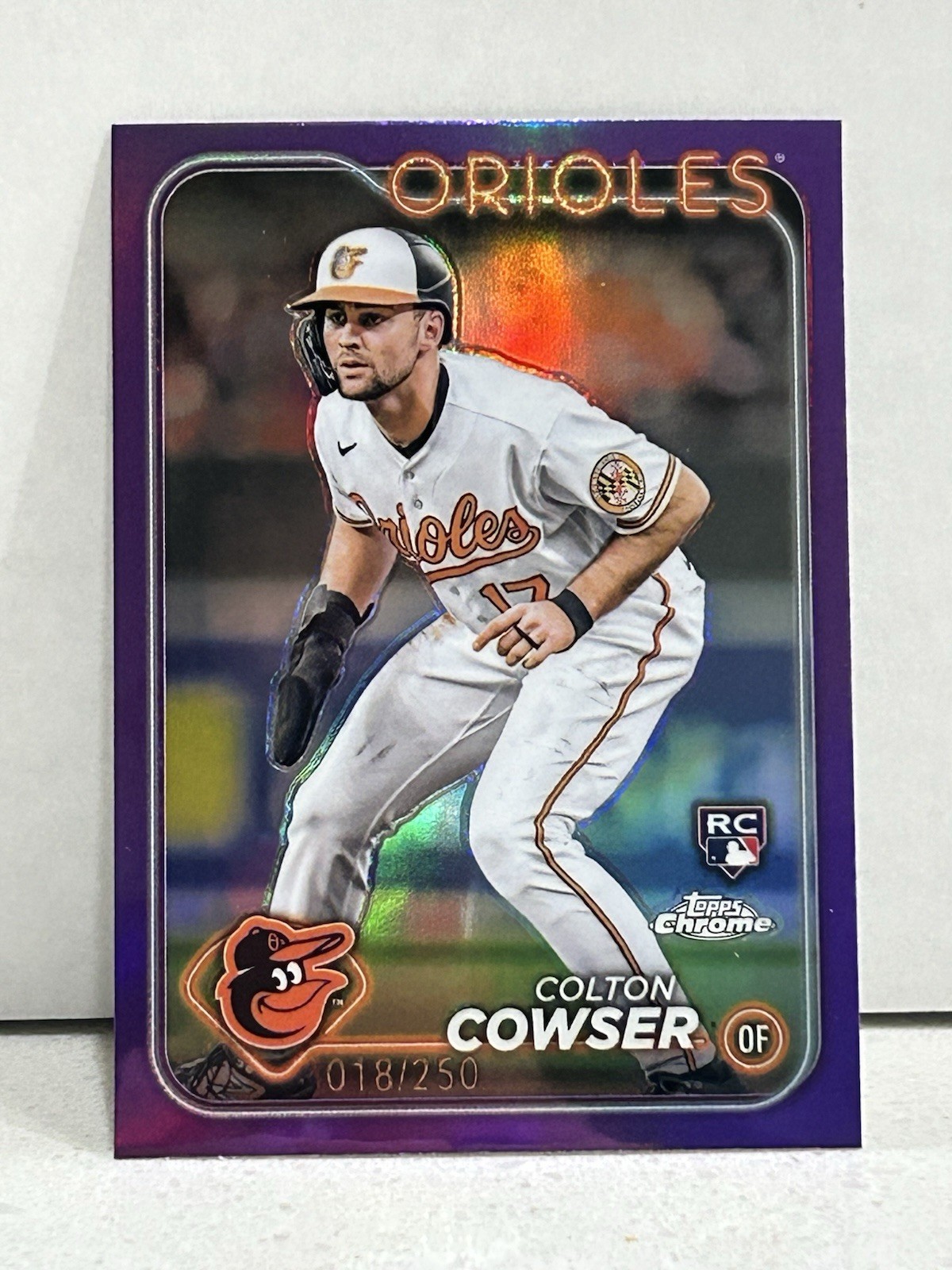 2024 Topps Chrome Colton Cowser Rookie Purple Refractor /250 #278 RC Orioles
