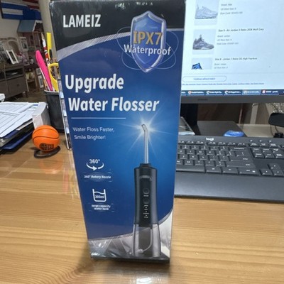LAMEIZ Water Flosser 6697 Black, 360° Rotary Nozzle, 3 Modes, Portable