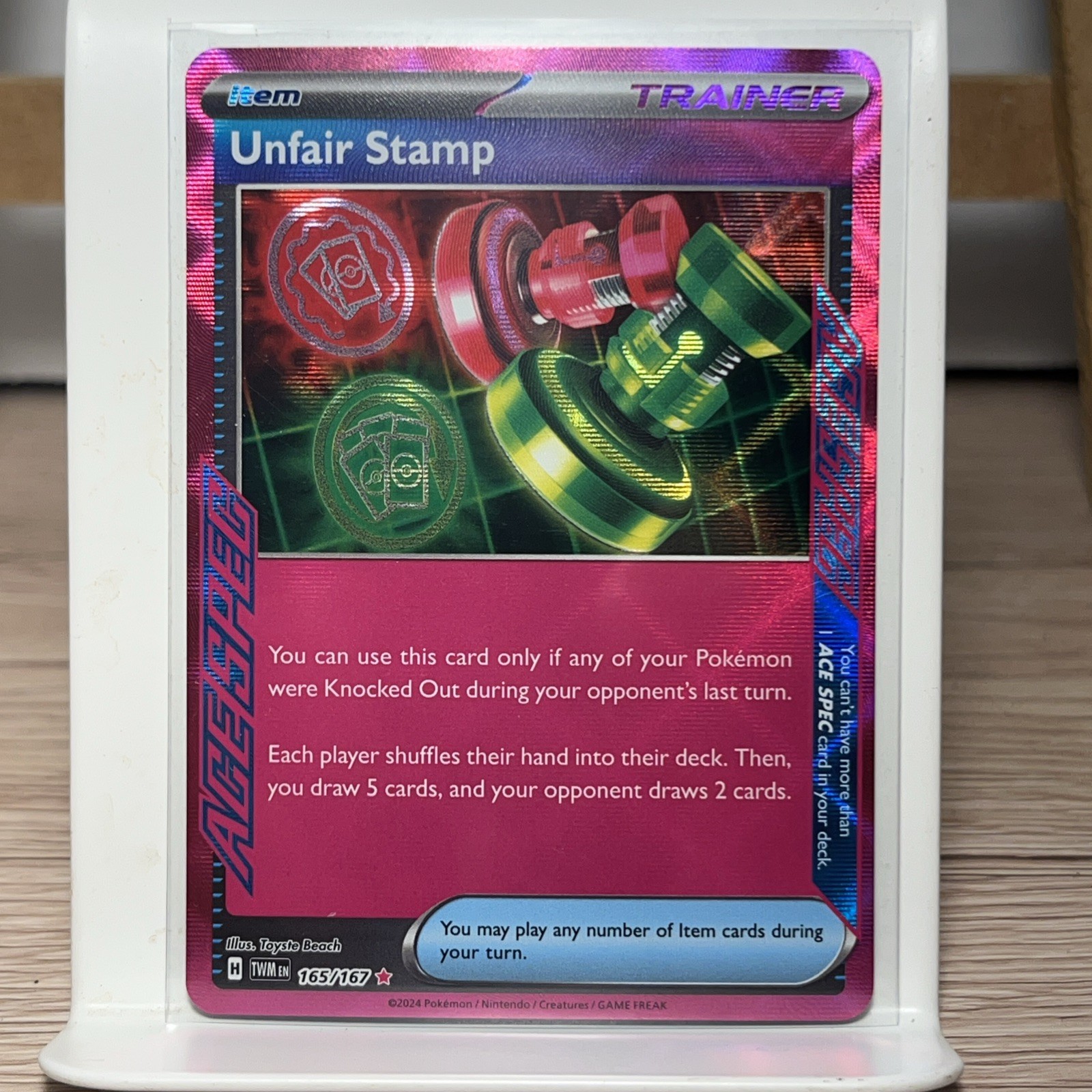 Unfair Stamp ACE SPEC Rare SV06: Twilight Masquerade 165/167 NM