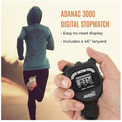 Commercial-Grade Neon Green Stopwatch - Adanac 3000