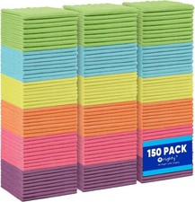 Microfiber Cleaning Cloth Bulk, 150 Pack Cleaning Rags 12x12 Inch
