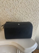 Montblanc 142 Textured Black Leather Messenger Bag