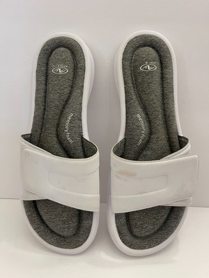 Athletic Works Memory Foam Sandal/Slides White Size 11/12
