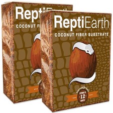 ReptiEarth Reptile Bedding, Fluffy Coconut Fiber Substrate 12 Quart Organic