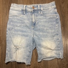 Old Navy Girls Denim Jean Shorts Cut Off Dist...