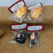 VTG Lot of 4 Fibre Craft Long Hair Doll Heads NEW New in Package