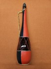 Vintage 1970s Amber Glass Wine Decanter w/Original Cork Stopper & Vinyl Wrap — photo 2